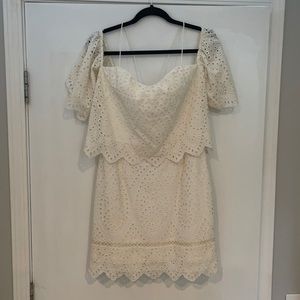 White dress, size M, WORN ONCE